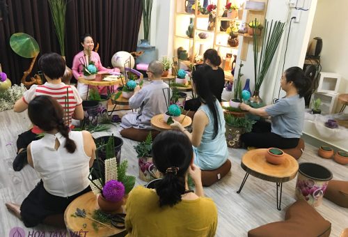 Lớp học cắm hoa - Cúc Mẫu Đơn 04